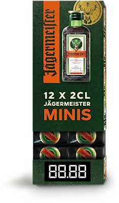 Jägermeister Herbal Liqueur | 12x2cl Gravity Pack | 35% ABV | German Liqueur | Spirits | 56 Herbs & Botanicals | Best Served as an Ice Cold Shot