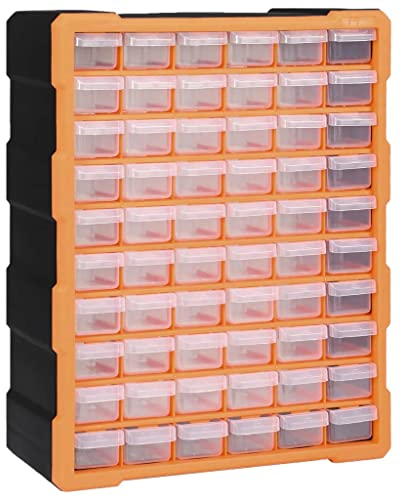 vidaXL Mobile Contenitore con 60 Cassetti Organizer Cassettiera Portaminuterie Box Officina Scomparti Scaffale Organizer Scatole Multiuso