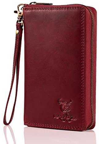 MATADOR Geldbeutel Damen Rosa #Cadiz mit edler Geschenk Box, Elegantes Leder Portemonnaie mit RFID Schutz, Luxus Geldtasche Frauen Geschenk Viele Kartenfächer in Pink