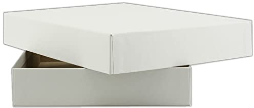 NEUSER PAPIER 1x Geschenkschachtel mit Deckel - Grau - Größe: B6 - Innen-Maße: 26 x 19 x 4 cm - Stülpbox aus Karton - Geschenkbox - Aufbewahrungsbox - Fotobox - Dekobox - Spieleschachtel