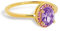 SINGULARU - Anillo Grape Colors. Plata de Ley 925 con Acabado Baño en Oro de 18 Kt y Circonitas de Colores. Talla 10