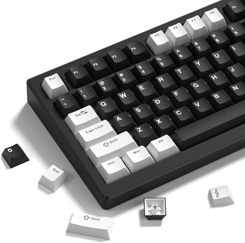 Womier Double Shot PBT 138 Keys Cherry Profile 60% 65% 75% 100% Mechanical Gaming Keyboards with 61/64/68/84/87/100/104/108 Keys Black/White