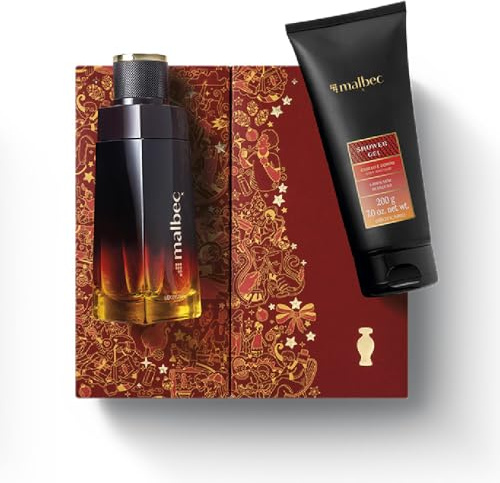 O Boticário Malbec X Coffret Regalo Set Perfume y Cuidado de la Piel con 2 Productos en Caja para Hombres | Malbec X Perfume EDT 100 ml y Gel de Ducha 2 en 1 250g