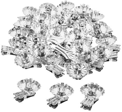 ANDRESLAD 36stücke Teiliges Metallkerzenhalter Clips Silber Für Weihnachtsbaumdekoration Festlichkeiten Und Partys Halter Für Stumpenkerzen Elegantes Design