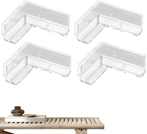 Hörnskydd för stoppade möbler – babysäkra kantskydd, 4-pack, förlimmade möbelbuffertar | hörnskydd för babysäkerhet, kantskydd för eldstäder, bord, trappor, skåp, L-format 4-pack, Siehe