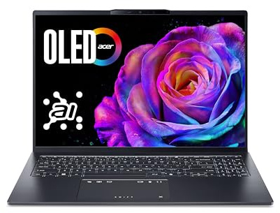 acer Swift Go 16 OLED (SFG16-73-92GG) KI Laptop, 16 WUXGA+ OLED 120Hz Display, Intel Core Ultra 9 285H, 32 GB RAM, 1 TB SSD, Intel Arc 140T GPU, Windows 11, QWERTZ Tastatur, grau
