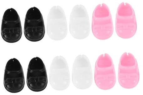 UPKOCH Scarpe Miniatura Design Adorabile e in Plastico 6 Paia per Bambole Decorativi per Migliorare la Coordinazione per Casa e
