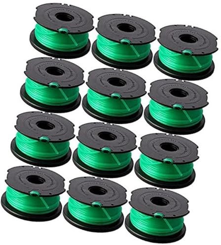Vuzmode 12 Part Spool Replacement, for Black and Decker SF-080 String Trimmer Single Line 20ft 0.080 GH3000 LST540 GH3000R LST540B 90583594 Grass cutter spool