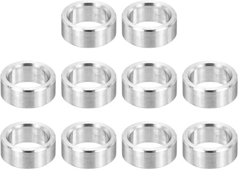 PATIKIL M7 Entretoise en Acier Inoxydable, 12Pcs Entretoise Métallique 7mm ID x 10mm OD x 4mm L Bague à Vis pour 1/4 ou M7 Boulon