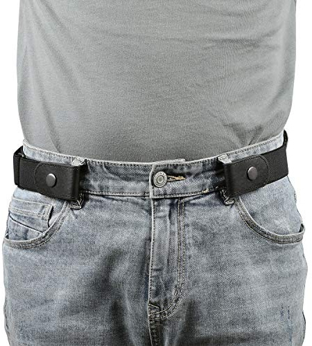 JASGOOD Men No Buckle Belt Buckle Free Elastic No Show Belts Women Unisex Invisible Adjustable Waist Belt for Jeans Pants