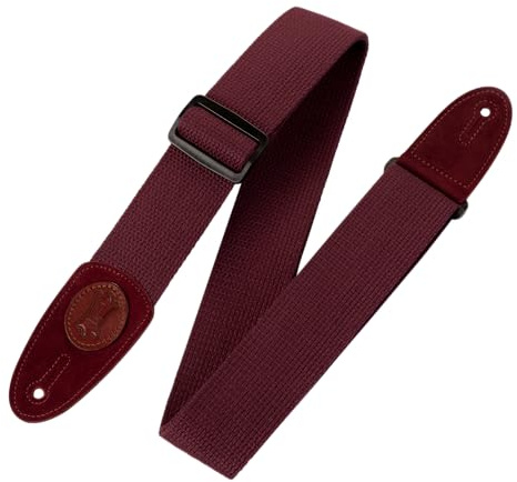 Levy's Leathers Signature Cotton Series Gitarrengurt aus Baumwolle | Breite 5 cm | Burgunderrot | (MSSC8-BRG)