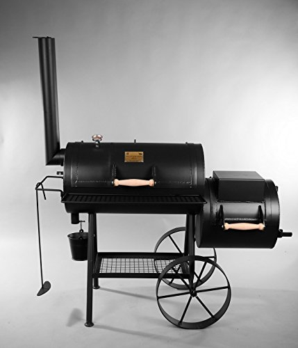 myowngreen Smoker 16, BBQ Grill aus 5 mm Stahl, Kochplatte, massiv 120 Kg