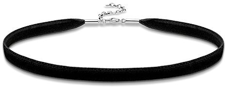 Thomas Sabo Damen Kette Choker Samt Schwarz 925 Sterling Silber KE1728-331-11-L36v