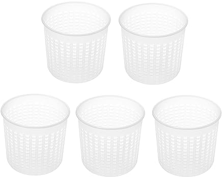 AlcoFermBrew 5 x Moule à fromage 8x8cm - 0.3kg | Forme à fromage | Moule à faisselle | Fromage maison