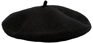 SATINIOR Beret Hat Kids Beret French Beanie Cap Artist Wool Hat Girls Beret Artist Costume for Children Kids Girls(Black, 1)