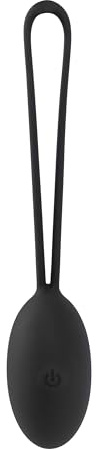 LUST Love Ball - stimulierendes Vibro-Ei für Frauen, mit 10 Vibrationsstufen, erregende Kontrollspiele, weiche Oberfläche, mit Rückholband, schwarz