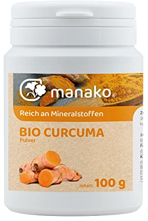 manako BIO Curcuma / Kurkuma Pulver, gemahlen, 100 g Dose