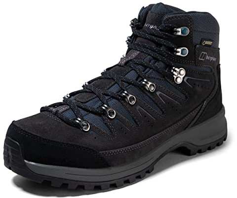 Berghaus Explorer Trek Gore-tex vattentäta promenadstövlar för män, Kolblå, 42 EU