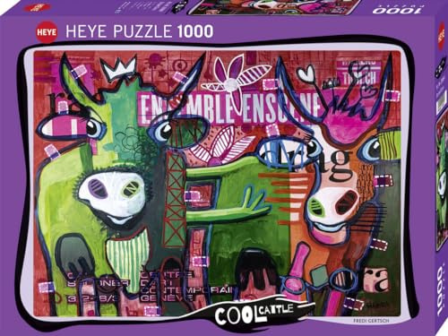 Striped Cows Puzzle: 1000 Teile