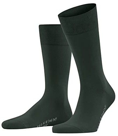 FALKE Cool 24/7 M So algodón lisos 1 par, Calcetines Hombre, Verde Hunter Green 7441, 43-44
