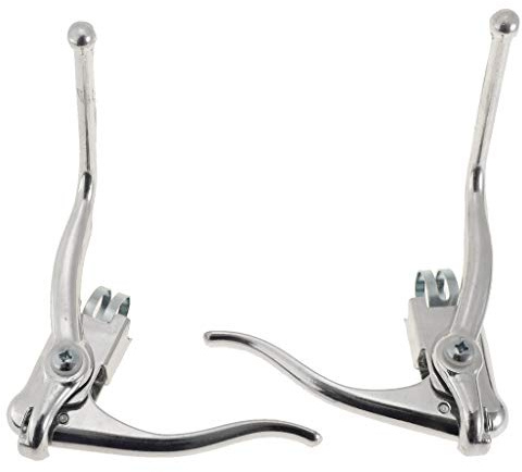 Bike Double Brake Levers Aluminum Alloy Road Bicycle Handbrakes Silver, SCB001-SL