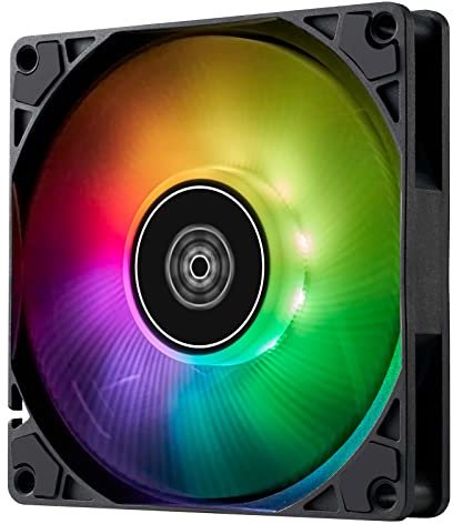 Silverstone Technology SST-AS90B-ARGB - Air Slimmer Schmaler 92-mm-Lüfter mit verbesserter Leistung, PWM und ARGB-Lichteffekt