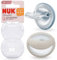NUK MommyFeel Baby Dummy | 0-9 Months | Breastfeeding Friendly Soothers | BPA-Free Silicone | Jeans & Greige | 2 Count