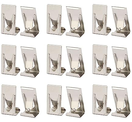 QUARKZMAN 26x14mm Cornice Tabellone Metallo Molla Giro Clip Gancio x 30pz Rotante Clip Supporto per Foto Muro Gancio e Fai-da-Te Artigianato, [Argento]