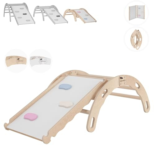 Sprossenwand mit Klimmzugstange für Erwachsene (230 cm), Holz-Kletterwand, Multifunktionales Fitnessgerät, Kletterleiter für Erwachsene & Kinder, 100% ECO, Made in EU