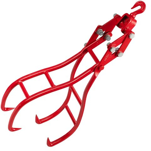 Toriexon Holzzange, 71,1 cm, 4 Krallen, schwenkbare Stahlzange, Holzkrallenhaken, robuste Holzgleitzange, 1000 kg Tragkraft für LKW, ATV, Traktor, Gabelstapler