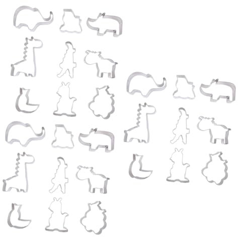 Ciieeo 27 Stk Ausstechformen Formen Für Schokolade Formen Für Pralinen Formen Für Partykekse Keksform in Tierform Metall Kinderanzug Cutter 3d Rostfreier Stahl Plätzchen