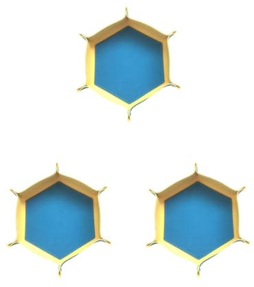 Würfeltablett aus PU-Leder, doppelseitig, für Brettspiele, Münzen, Bonbonblau, Gelb, 3er-Set