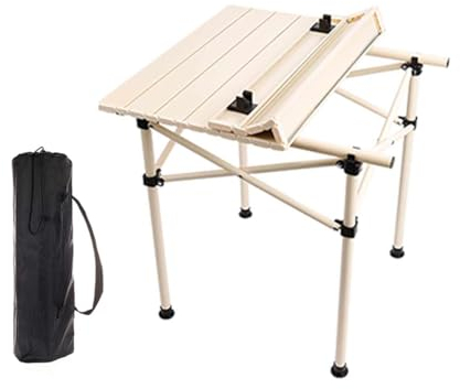 A2ZWORLD Tavolo Pieghevole da Giardino con Piedini in Gomma, Tavolino Portatile Salvaspazio e Leggero per Picnic, 50 * 51 * 50cm