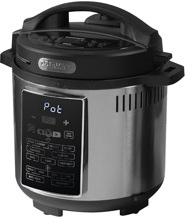 Daewoo 6L 2-in-1 Air Fryer – Fast, Healthy Meals with 15 Presets | Slow Cook, Bake, Roast, Steam, Sous Vide, Dehydrate | Accessories Included