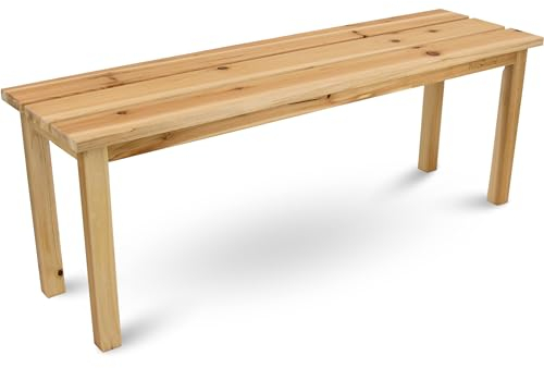 holz4home® Gartenbank Holzbank Natur Hell I Kleine Bank ohne Lehne I Parkbank 2-3 Sitzplätze für Terrasse Garten Balkon I Für Kinder & Erwachsene