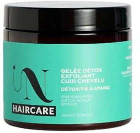 Gelée Detox Gommage Cuir Chevelu - 200ml : Élimination des Impuretés, Stimule la Pousse Cheveux, Hydrate et Apaise - Pour des Cheveux Sains et Pleins de Vitalité - 98,4% d'Ingrédients Naturels