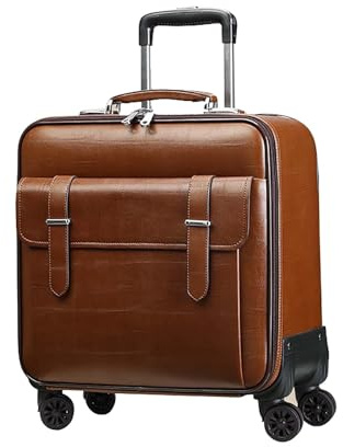 GOTYKE Laptopvagn – portfölj med dubbla bärhandtag, executive premium rullväska kabin bagage resväska, a, 41x23x50cm