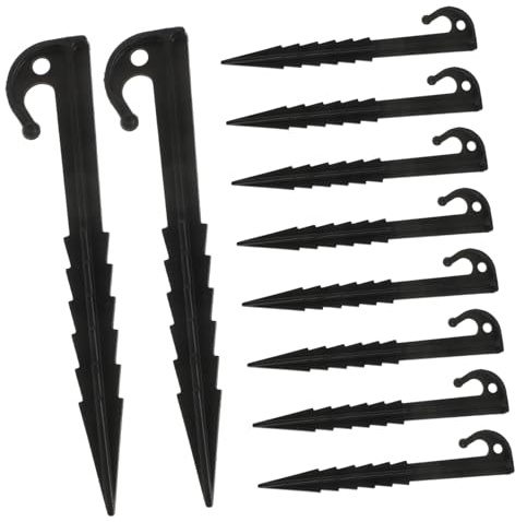 BESPORTBLE Lot de 10 Piquets De Tente en Plastique 14,6 Cm Robustes Et Résistants Au Vent, Accessoires De Fixation pour Tente D'extérieur, Camping, Jardin, Plage Et Auvents