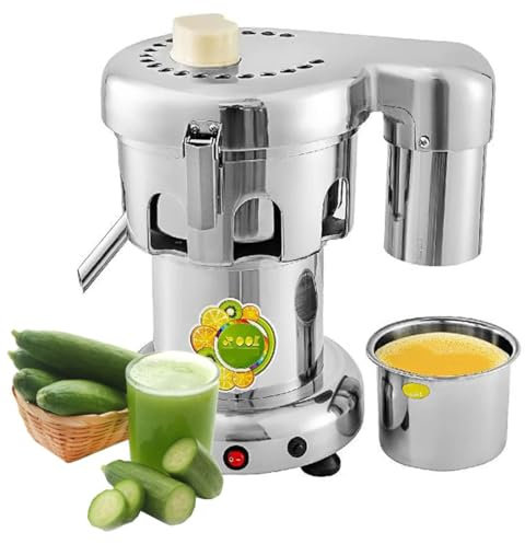 Machine à Jus éLectrique 370 W, Extracteur De Jus Commercial (80-100 Kg/H), Centrifugeuse En Acier Inoxydable 2800 Tr/Min Pour Fruits Et LéGumes Nutritifs, Jus Et RéSidus SéParéS