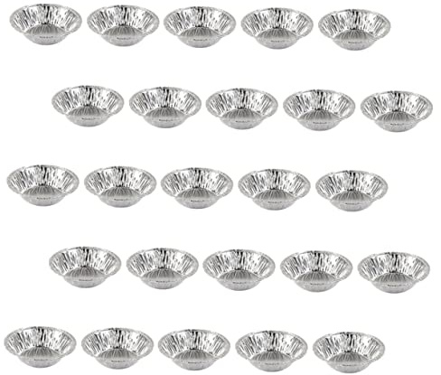 WATIIFUFU Lot De 100 Moules à Tartelettes En Aluminium Moules à Muffins Jetables Ustensiles De Pâtisserie Cuisine Maison Adaptés Pour Four Et Pâtisseries