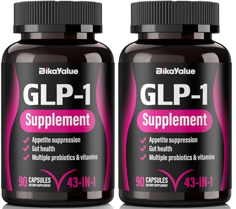 GLP-1 Supplement, GLP-1 Support, with Hops, Green Tea Extract, Garcinia Cambogia, and Probiotics, Natural GLP-1 for Gut, GLP-1 Levels & Overall Health - 120 Capsules (40 Servings)