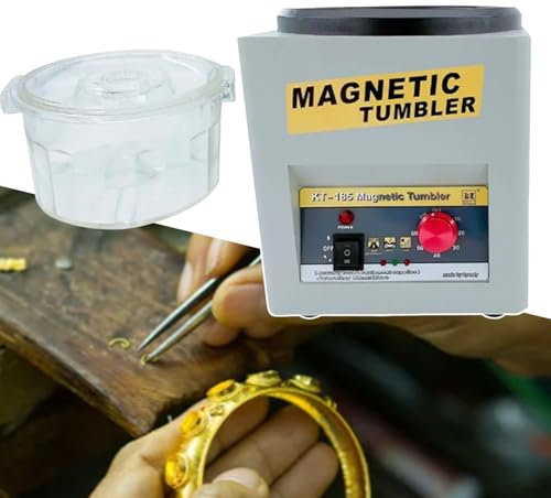 Lucidatrice Per Gioielli, Buratto Magnetico, Rifinitrice A 2000 Giri/Min, Lucidatrice Magnetica Da 7,3 Pollici, Capacità Di 3,3 Libbre, Controllo Del Tempo Da 1 A 60 Minuti, Per Gioielli,110V