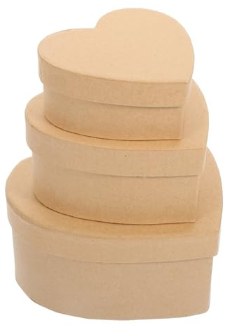 Cabilock 3 Stücke Herzförmige Wrap Lagerung Box Kraft Papier Präsentieren Box Für Valentinstag