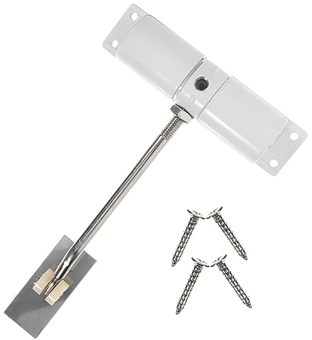 OSALADI Ferme-porte Automatique à Ressort Saillie Blanc Compatible Avec Portes Droites Ou Gauches Incluses Vis De Montage