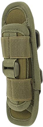Toyvian Pochette De Ceinture Militaire pour Lampe De Poche Rotative 360° en Nylon Solide, Clip Extensible, Étui De Protection Portable Multifonction pour Usage Extérieur Et Chasse
