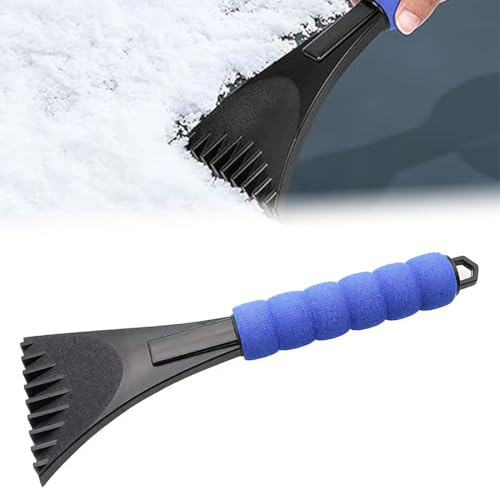 Raschiaghiaccio per Auto Parabrezza, 1 Pezzi Raschietto per Ghiaccio Auto, Gratta Ghiaccio con Impugnatura Morbida, Raschiaghiaccio per Parabrezza dell'Auto in ABS, Raschiaghiaccio ABS