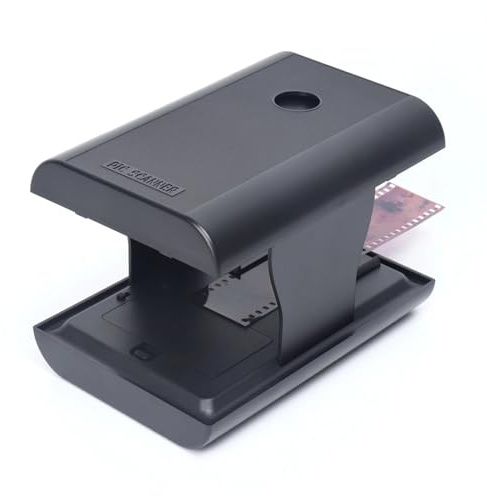 Scanner e de Films et Diapositives for négatifs et Diapositives 35 mm/135 mm avec rétroéclairage LED, Application Gratuite, Scanner Pliable et innovant