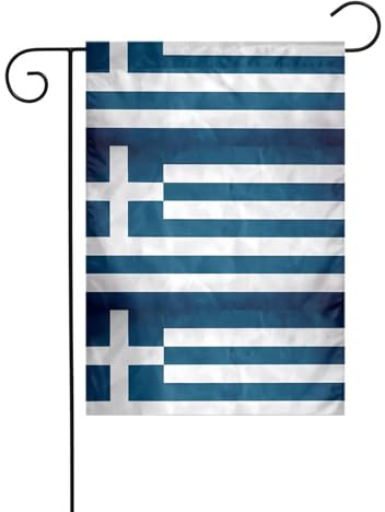 Bandiera da giardino 30,5 x 45,7 cm WHJSHOP bandiera greca stampe decorazione da giardino spessa resistente alle pieghe per giardino esterno prato terrazza