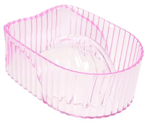 DECOMELODY Recipiente Seguro y Práctico para Remojar Uñas Acrílico Rosa para Decoración de Uñas en Manicura Profesional y Uso DIY