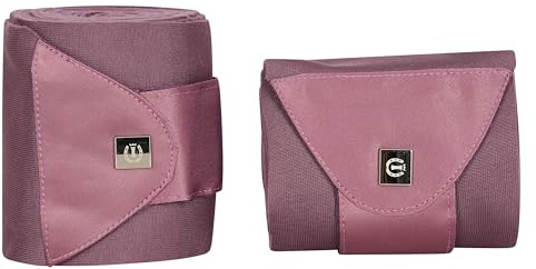 Imperial Riding Bandagen IRH Lovely, 4er-Set, weiches Jersey-Fleece, atmungsaktiv & formstabil, Klettverschluss, Metallakzenten, hochwertige Pferdebandagen für Training & Alltag, Classy Pink, 1SIZE